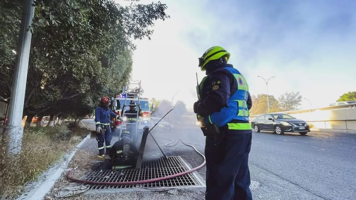 Incendio en dren